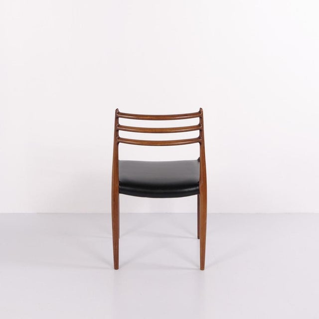 Model 78 Dining Chairs in Rosewood by N.O. Møller from J.L. Møllers, 1950s, Set of 6 For Sale - Image 4 of 12