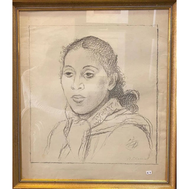 Alexandre Blanchet, Young Woman, Pastel on Paper For Sale - Image 9 of 9