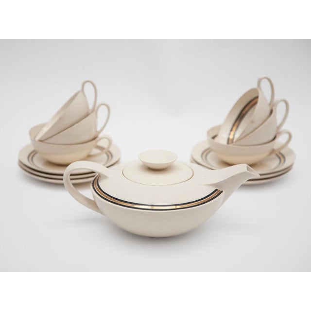 Edmond Bellefroid Tea Set attributed to Petrus Regout Maastricht, Bauhaus, Dutch Art Deco, 1924, Set of 25 For Sale - Image 16 of 18