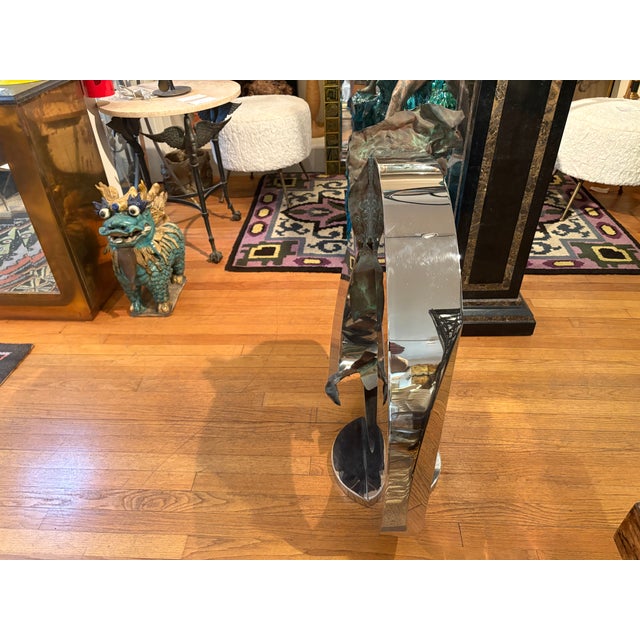 1980s Post-Modern Stainless Steel and Bronze Sculpture by Gary Slater For Sale In Houston - Image 6 of 11