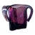 Vintage Amethyst Art Glass Sculptural Vase For Sale