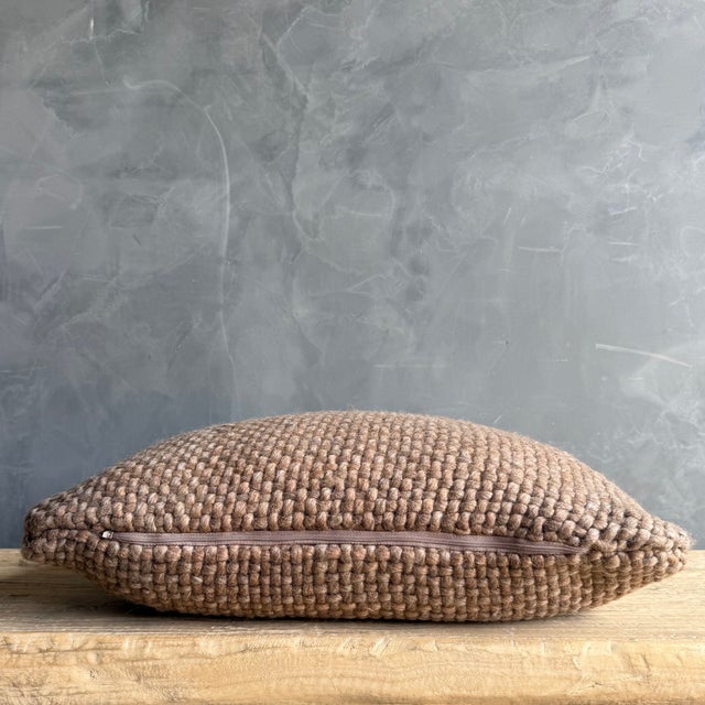 Contemporary Amari Wool Pillow - Havane For Sale - Image 3 of 7