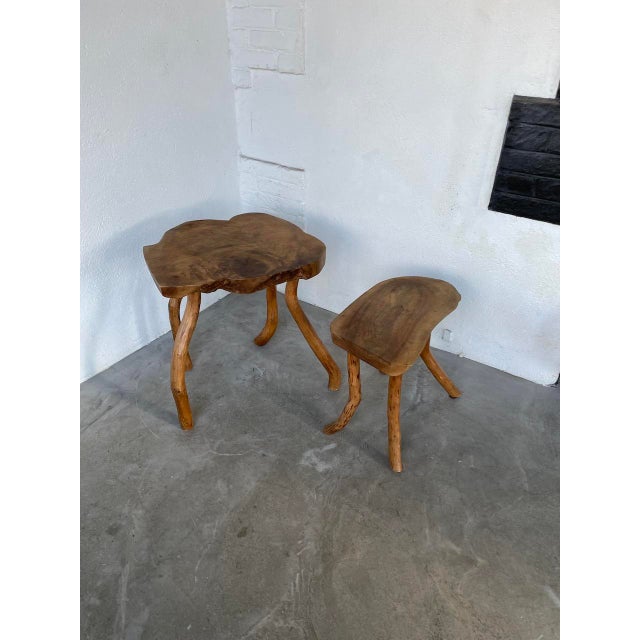 Elm Side Tables, 1960s, Set of 2 For Sale - Image 9 of 18