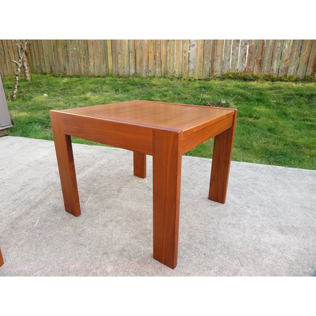 Mid Century Modern Swedish Walnut Coffee Table & Side Table Set For Sale - Image 17 of 18
