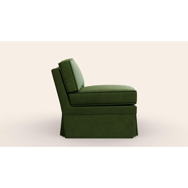 Zucchini Velvet Felix Slipper Chair by Ceraudo For Sale - Image 5 of 7
