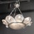 1930s Art Deco Frosted Glass Chandelier With Stylized Cubist Floral Motif For Sale - Image 18 of 18