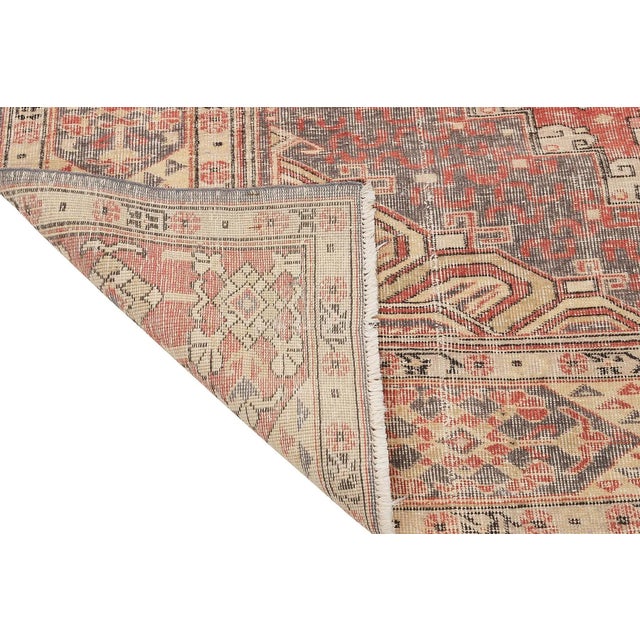Mid 20th Century Mid 20th Century Vintage Distressed Turkish Oushak Rug For Sale - Image 5 of 7