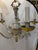 1900 Caldwell silver plated and gild bronze chandelier with 5 lights, neoclassical style