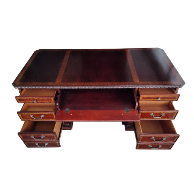Restored Legacy Classic Furniture Traditional Mahogany Executive Desk & Bookcase Set - 2 Pieces For Sale - Image 14 of 18