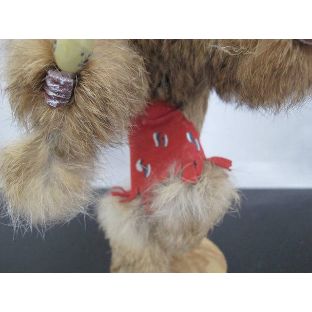 Figurative Hopi Native American Owl Dancer Kachina Doll Statue Figurine Signed For Sale - Image 3 of 8