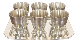 Karl Kipp Art Deco Pewter Cocktail Set, Circa 1920s