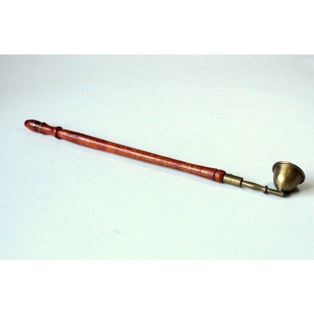 1950s - Wooden and Brass Candle Snuffer For Sale - Image 4 of 6