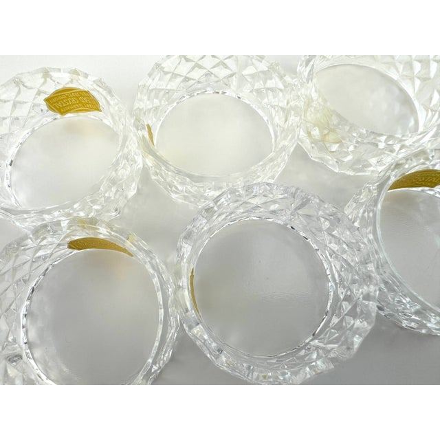 Vintage German Phil Papel Lead Crystal Napkin Rings, Set of 6 For Sale - Image 4 of 6