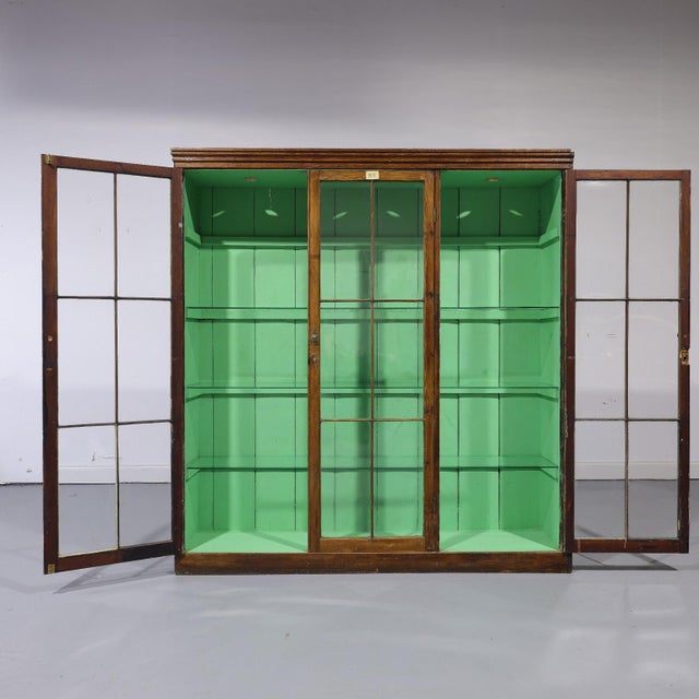 Matching Pair of Antique Glazed Display Cabinets | Circa 1860 For Sale - Image 10 of 18