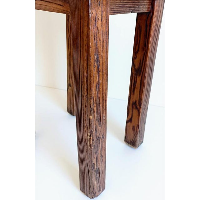 Spanish Colonial Rustic Oak Stool For Sale - Image 15 of 18