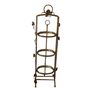 1950s Hollywood Regency Gilt Italian Etagere For Sale