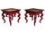 Chinoiserie Early 21st Century Hickory Chair Chinoiserie Style Red Lacquered Side Tables – A Pair For Sale - Image 3 of 17