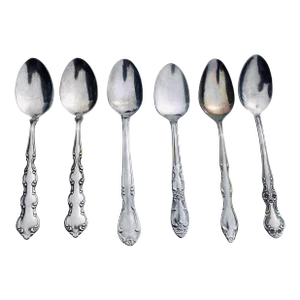 Vintage Oneida Stainless Steel Mismatched Tea Spoons- Set of 6