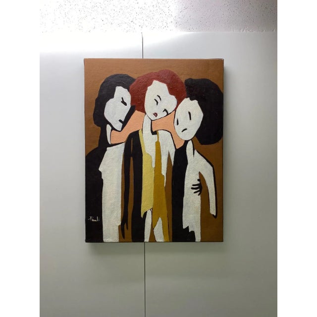 Gilbert Pauli, Enfance Déchirée, 1997, Oil on Canvas For Sale - Image 9 of 9