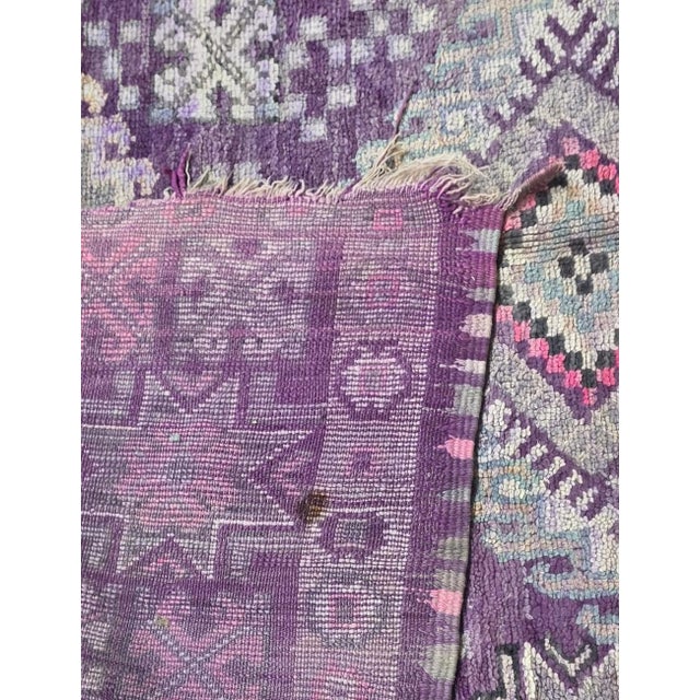 1980s Lavender Moroccan Wool Rug - For Sale In Cleveland - Image 6 of 8