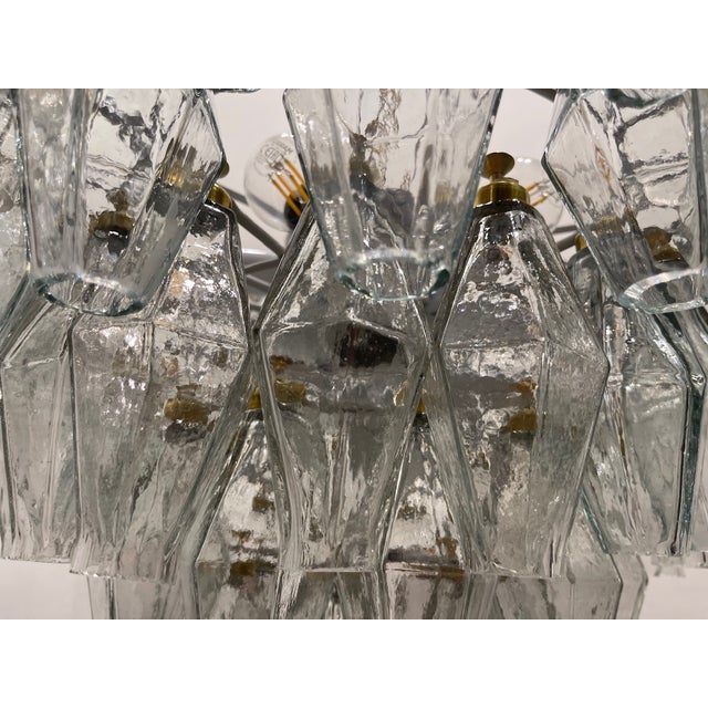 Murano Glass Polygon Chandelier, 1980s For Sale - Image 8 of 14