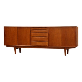 1960s Refinished Arne Vodder for Skovby 86” Teak Credenza For Sale