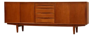 1960s Refinished Arne Vodder for Skovby 86” Teak Credenza