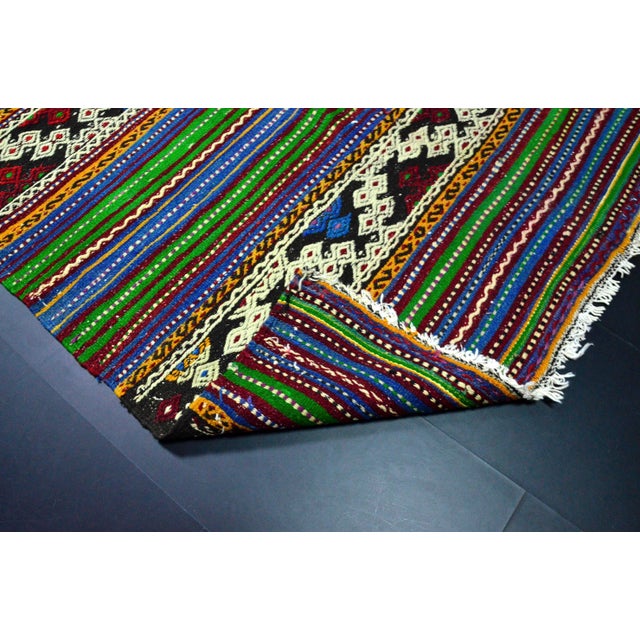 Vintage Turkish Handmade Kilim Rug For Sale - Image 10 of 11