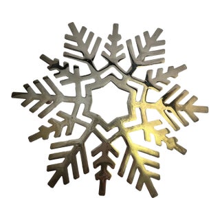 Vintage F B Rogers Silverplate Snowflake Trivet Made in Italy For Sale