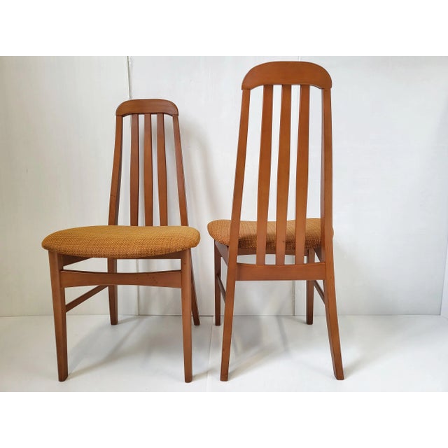 Brown Vintage Chairs in Tweed and Wood, Set of 4 For Sale - Image 8 of 12