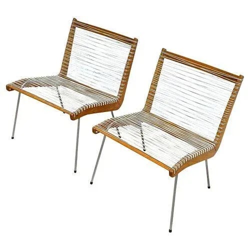 Modern Mid-Century Modern Cord Chairs by Robert Ellenburger - a Pair For Sale - Image 3 of 11