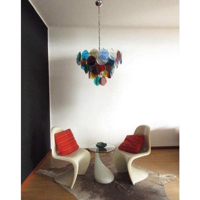 Space Age High Quality Murano Chandelier with 50 Muilticolored Glasses, 1990s For Sale - Image 9 of 18