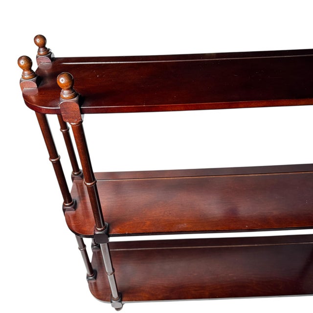 1980s 20th Century Bombay Mahogany Wall Etagere For Sale - Image 5 of 9