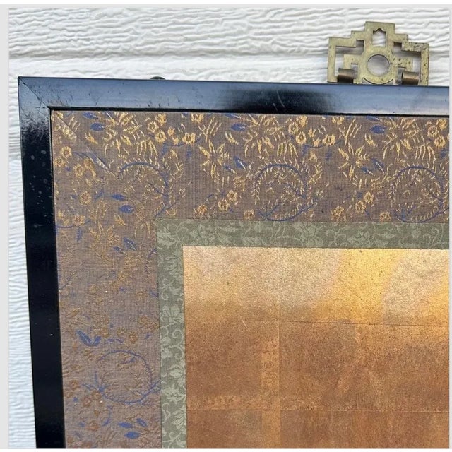 Early 20th Century Japanese Edo Style Six Panel Screen Horses in Stable For Sale - Image 11 of 12