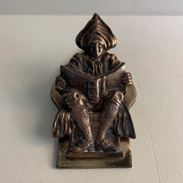 Antique Bill Clip made by Judd Company, c. 1910-1920. Cast iron plated with brass on the back and copper on the front....