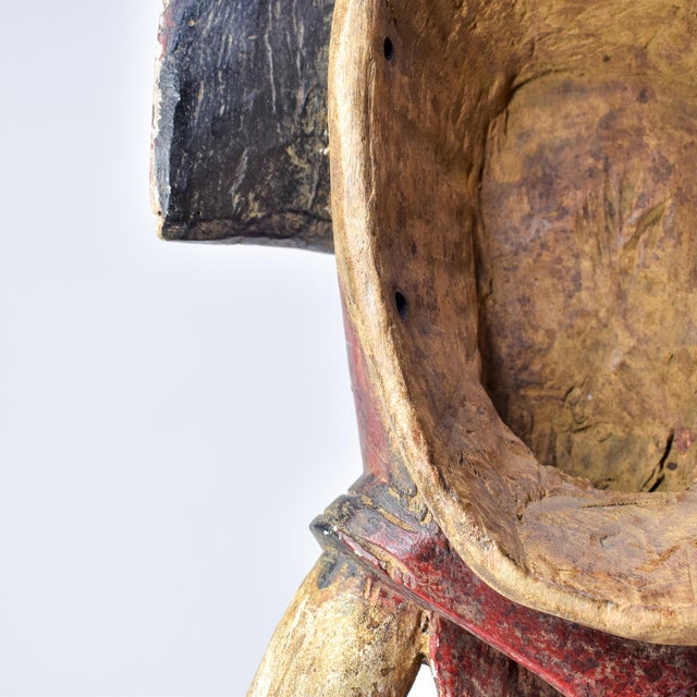 African Antique Red Elephant Mask Cote d'Ivoire For Sale - Image 17 of 17