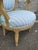 French Louis XVI-Style Painted Blue Silk Chair For Sale - Image 10 of 10