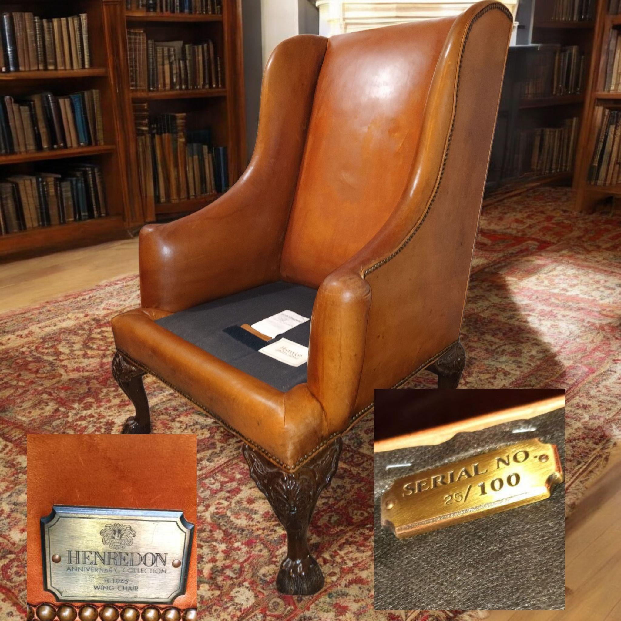 Henredon Anniversary Collections H1945 Wingback Chair Serial 25