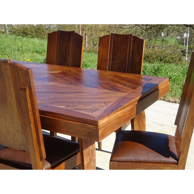 Walnut Extendable Dining Table, 1950s For Sale - Image 13 of 18