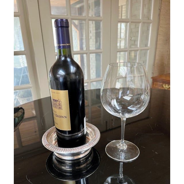 Late 20th Century Vintage English Silver and Copper Wine Coaster For Sale - Image 5 of 9