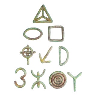 1991 “Essential Equation” Abstract Ceramic Wall Sculptures by Ana England For Sale