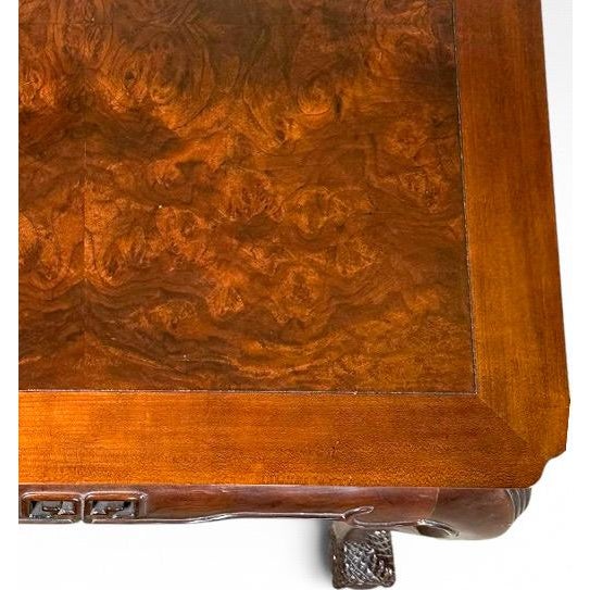 Brown Vintage Drexel Heritage Ming Treasure Burlwood Asian Modern Side Table For Sale - Image 8 of 18