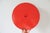 Orange Vintage 1970s Round Red Metal Serving Tray Featuring a Bright "Flower Power" Floral Pattern For Sale - Image 8 of 9