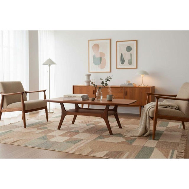 Brown Danish Teak Coffee Table with Magazine Rack, 1960s For Sale - Image 8 of 11