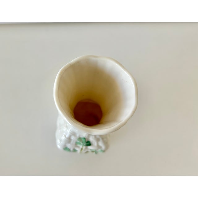 Ivory Vintage Belleek Irish Bud Vase For Sale - Image 8 of 8