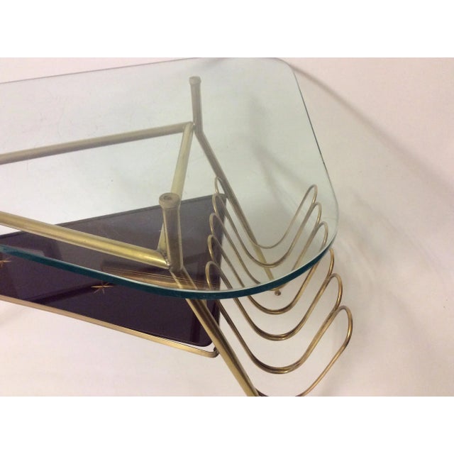 Triangular Brass and Glass Coffee Table by Gio Ponti, 1950s For Sale - Image 6 of 12