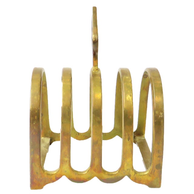 English Brass Toast / Mail Racks, Pair For Sale - Image 4 of 4