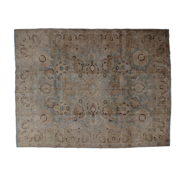 Early 20th Century Antique Persian Tabriz Rug - 8′4″ × 12′ For Sale