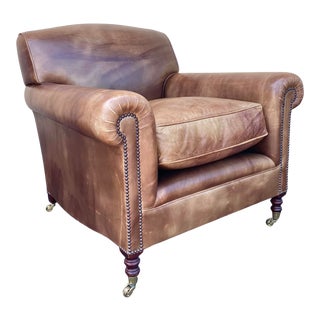 George Smith Full Scroll Arm Chair For Sale