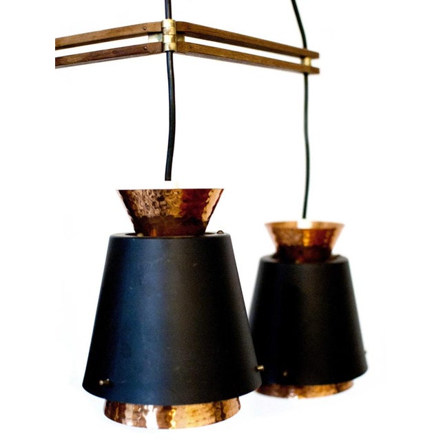1960s Mid-Century Copper 3-Light Pendant, Norway, 1960s For Sale - Image 5 of 10